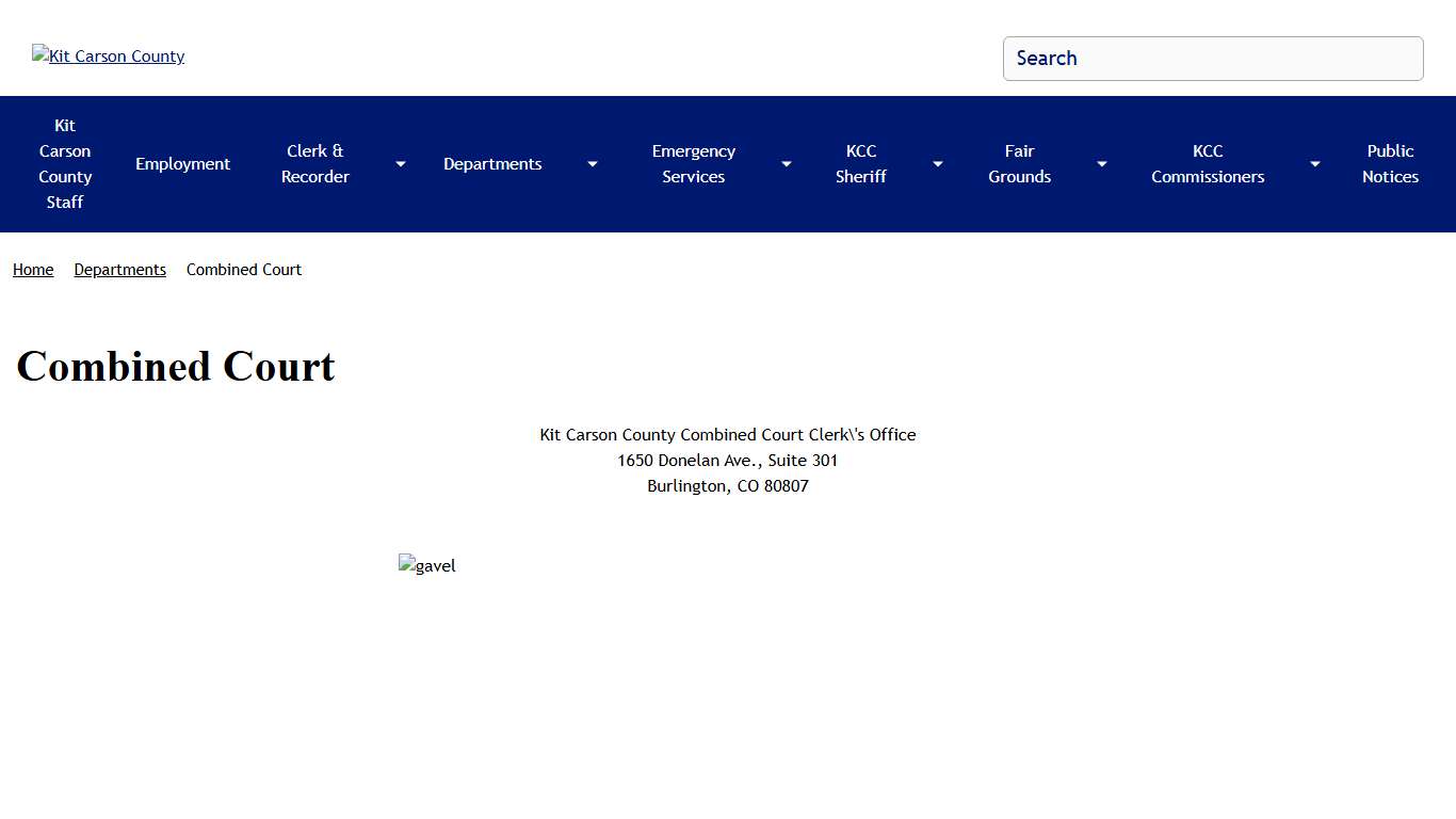 Combined Court Kit Carson County